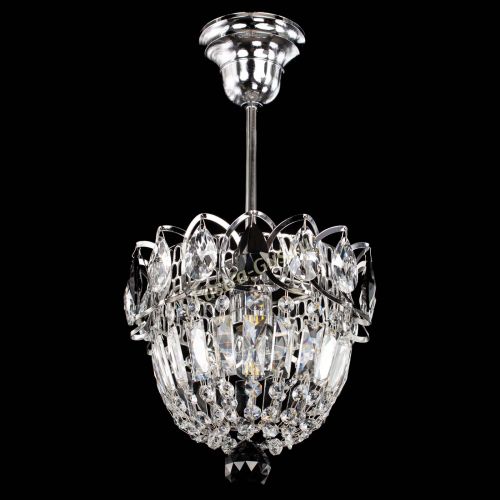 Люстра Астра Купол №1 с подвесом Черная в Химках Гусь Хрустальный