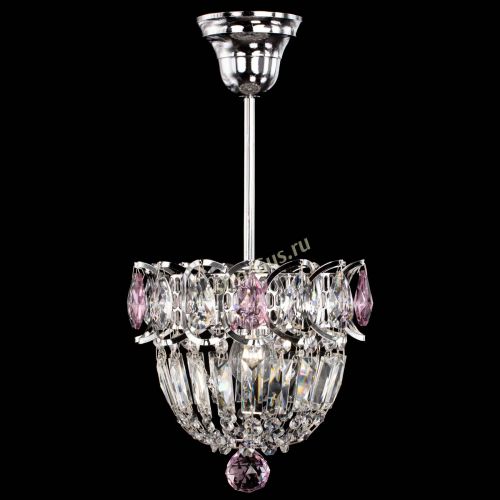 Люстра Астра Купол №1 с подвесом Розовая в Химках Гусь Хрустальный