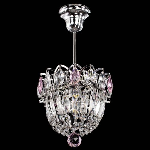 Люстра Астра Купол №1 с подвесом Розовая в Химках Гусь Хрустальный