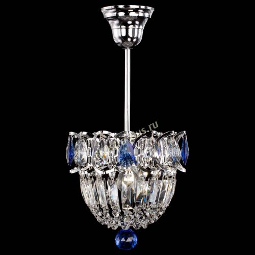 Люстра Астра Купол №1 с подвесом Синяя в Химках Гусь Хрустальный