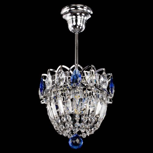 Люстра Астра Купол №1 с подвесом Синяя в Химках Гусь Хрустальный