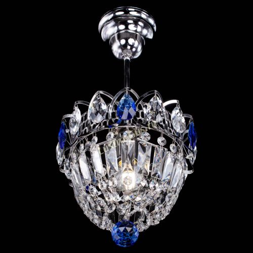 Люстра Астра Купол №1 с подвесом Синяя в Химках Гусь Хрустальный