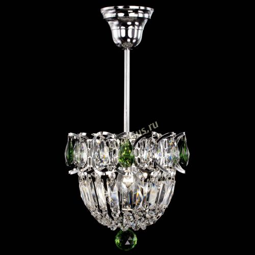 Люстра Астра Купол №1 с подвесом Зеленая в Химках Гусь Хрустальный