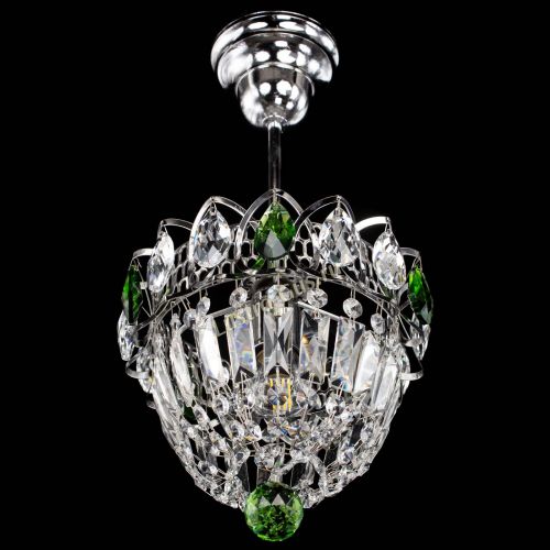 Люстра Астра Купол №1 с подвесом Зеленая в Химках Гусь Хрустальный