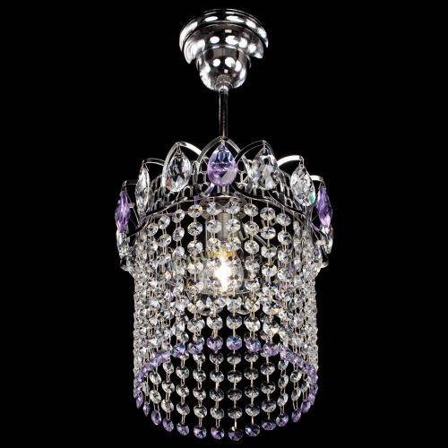 Люстра Астра оптикон №1 фиолетовая в Химках Гусь Хрустальный