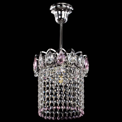 Люстра Астра оптикон №1 розовая в Химках Гусь Хрустальный