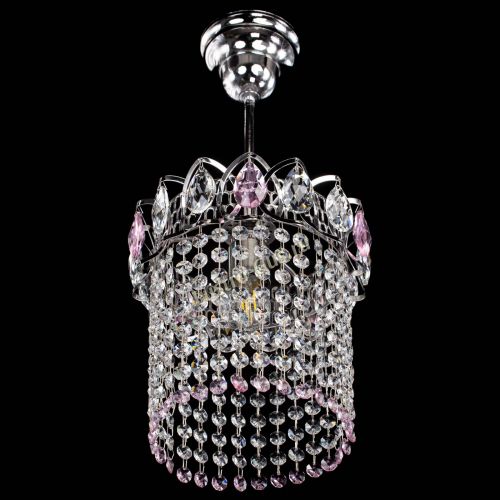 Люстра Астра оптикон №1 розовая в Химках Гусь Хрустальный