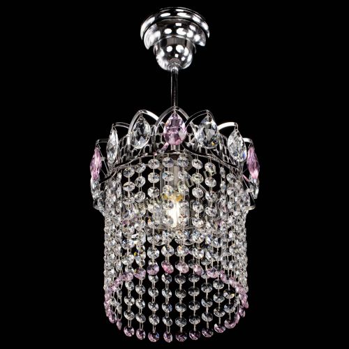 Люстра Астра оптикон №1 розовая в Химках Гусь Хрустальный