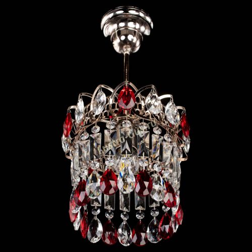 Люстра Астра пластинка №1 красная в Химках Гусь Хрустальный