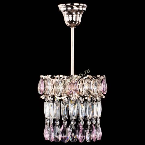 Люстра Астра пластинка №1 розовая в Химках Гусь Хрустальный