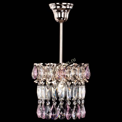 Люстра Астра пластинка №1 розовая в Химках Гусь Хрустальный