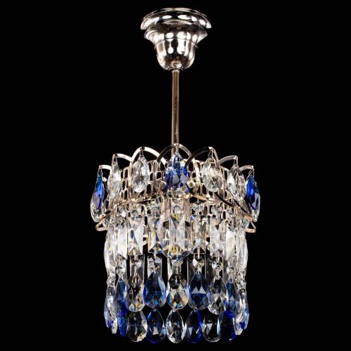 Люстра Астра пластинка №1 синяя в Химках Гусь Хрустальный