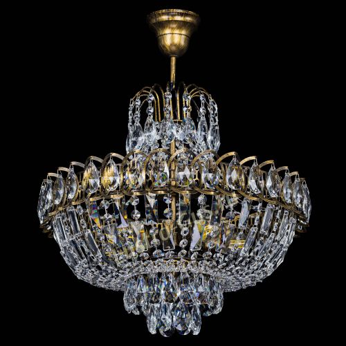 Люстра Астра с подвесом под бронзу в Химках Гусь Хрустальный