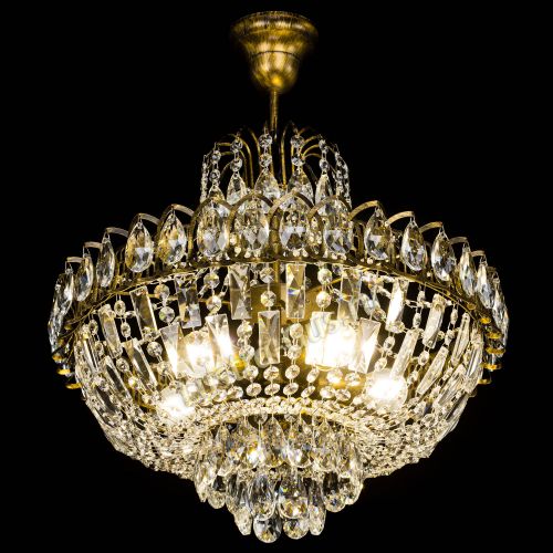 Люстра Астра с подвесом под бронзу в Химках Гусь Хрустальный