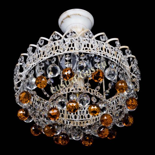 Люстра Астра шар №1 Чайная белая в Химках Гусь Хрустальный