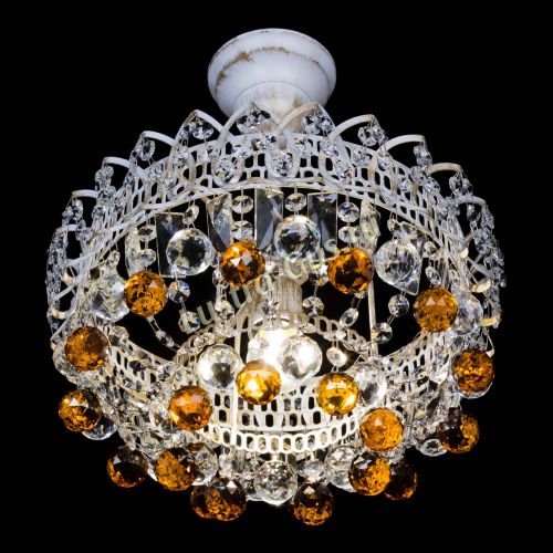 Люстра Астра шар №1 Чайная белая в Химках Гусь Хрустальный