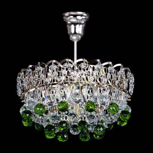 Люстра Астра шар зеленая 1 лампа в Химках Гусь Хрустальный