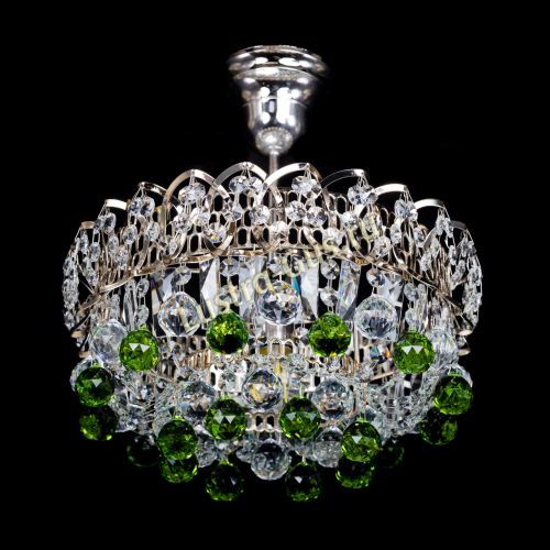 Люстра Астра шар зеленая 1 лампа в Химках Гусь Хрустальный