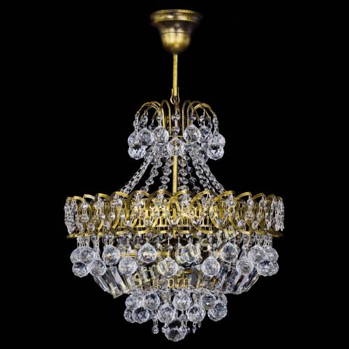 Люстра Астра шар с подвесом под бронзу в Химках Гусь Хрустальный