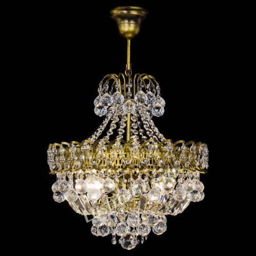 Люстра Астра шар с подвесом под бронзу в Химках Гусь Хрустальный