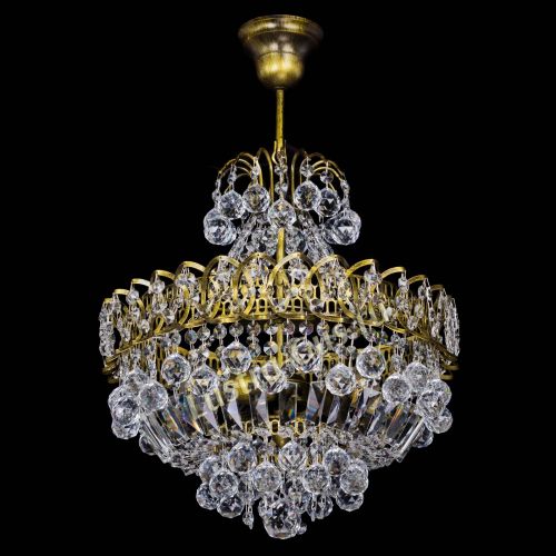 Люстра Астра шар с подвесом под бронзу в Химках Гусь Хрустальный