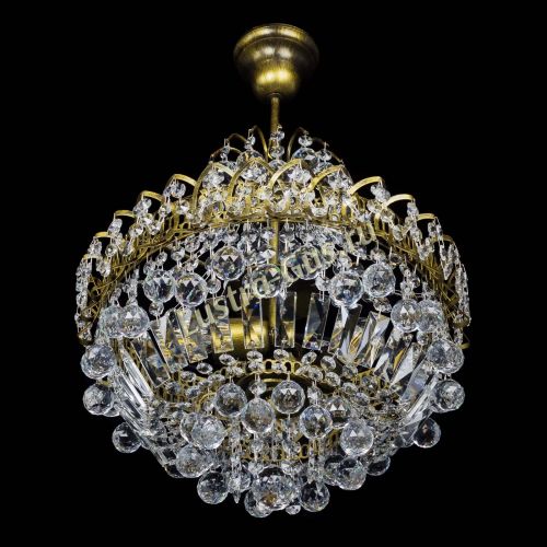 Люстра Астра шар с подвесом под бронзу в Химках Гусь Хрустальный