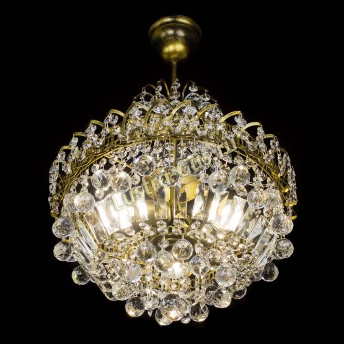 Люстра Астра шар с подвесом под бронзу в Химках Гусь Хрустальный