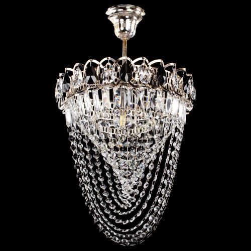 Люстра Астра Водоворот с подвесом №1 черная в Химках Гусь Хрустальный