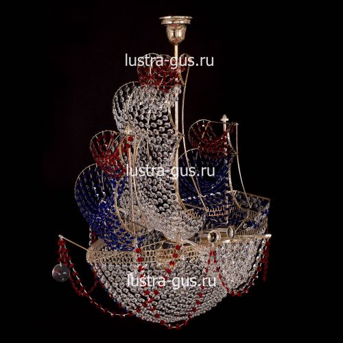 Люстра Черная Жемчужина красная в Химках Гусь Хрустальный