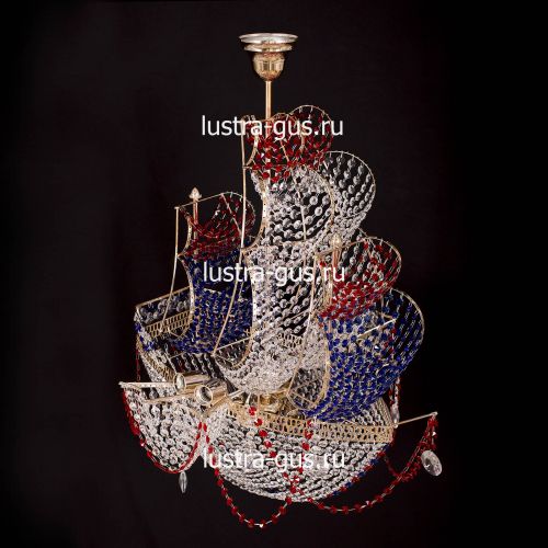 Люстра Черная Жемчужина красная в Химках Гусь Хрустальный