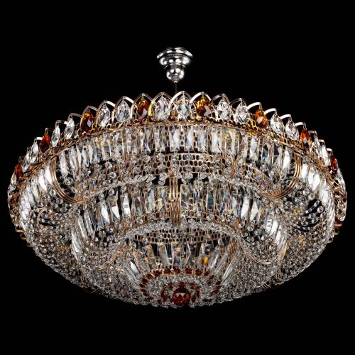 Люстра Двойное кольцо пластинка с подвесом Чайная в Химках Гусь Хрустальный