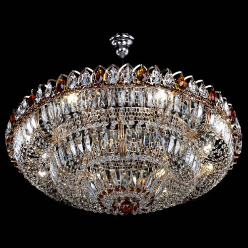 Люстра Двойное кольцо пластинка с подвесом Чайная в Химках Гусь Хрустальный