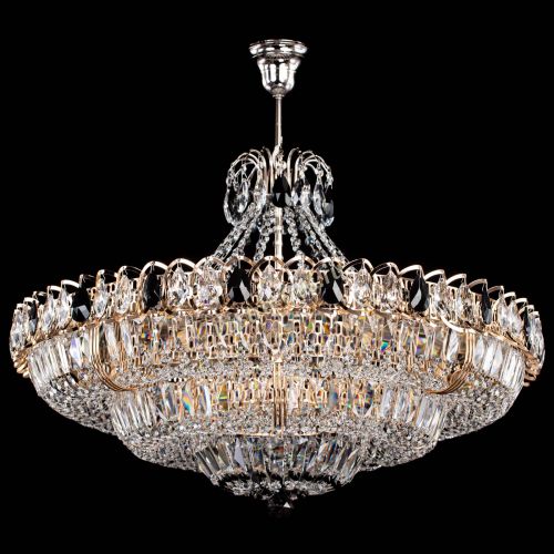 Люстра Двойное кольцо пластинка с подвесом Черная в Химках Гусь Хрустальный