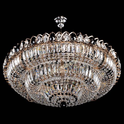 Люстра Двойное кольцо пластинка с подвесом Черная в Химках Гусь Хрустальный