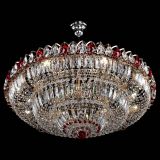 Люстра Двойное кольцо пластинка с подвесом Красная в Химках Люстра Двойное кольцо пластинка с подвесом Красная в Химках