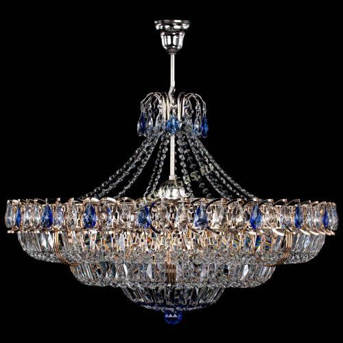 Люстра Двойное кольцо пластинка с подвесом Синяя в Химках Люстра Двойное кольцо пластинка с подвесом Синяя в Химках