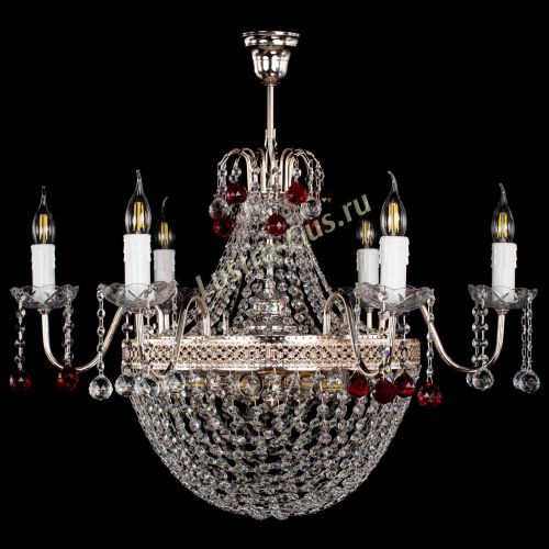 Люстра Елизавета №11 Венеция красная в Химках Гусь Хрустальный
