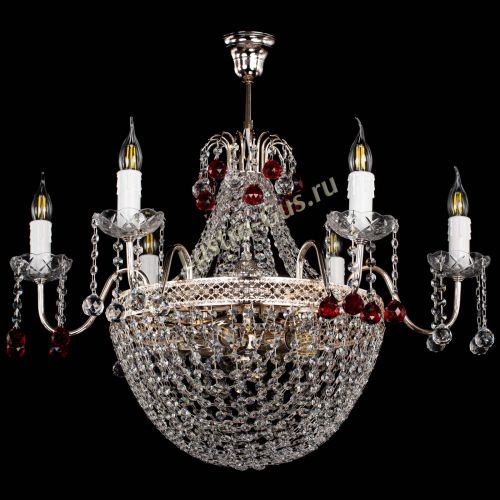 Люстра Елизавета №11 Венеция красная в Химках Гусь Хрустальный