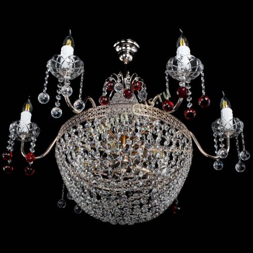 Люстра Елизавета №11 Венеция красная в Химках Гусь Хрустальный