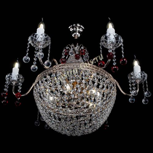 Люстра Елизавета №11 Венеция красная в Химках Гусь Хрустальный