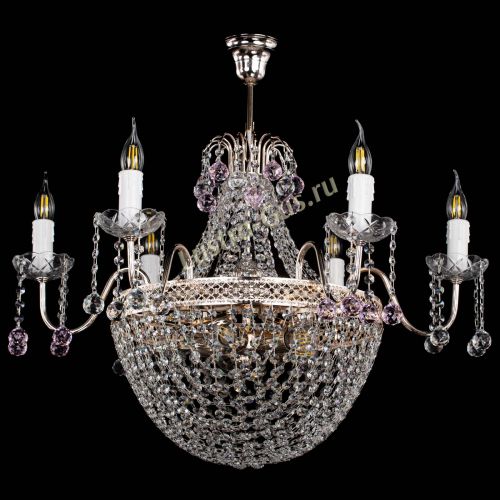 Люстра Елизавета №11 Венеция розовая в Химках Гусь Хрустальный