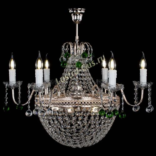 Люстра Елизавета №11 Венеция зеленая в Химках Гусь Хрустальный