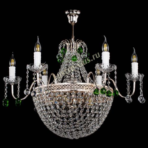 Люстра Елизавета №11 Венеция зеленая в Химках Гусь Хрустальный