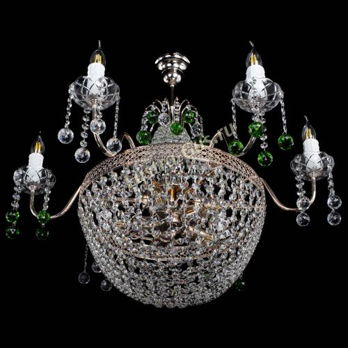 Люстра Елизавета №11 Венеция зеленая в Химках Гусь Хрустальный