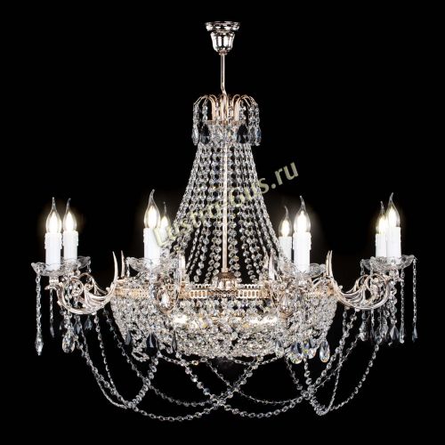 Люстра Елизавета №13 черная в Химках Гусь Хрустальный