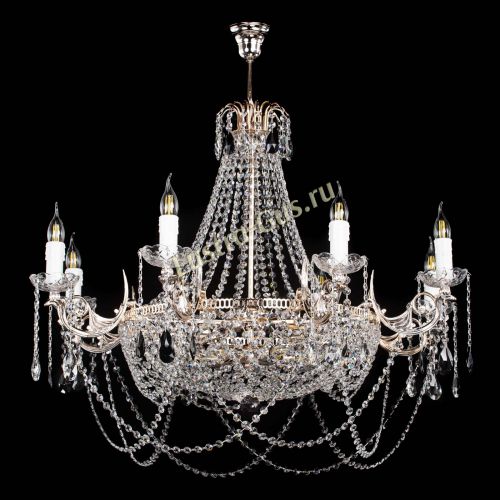 Люстра Елизавета №13 черная в Химках Гусь Хрустальный