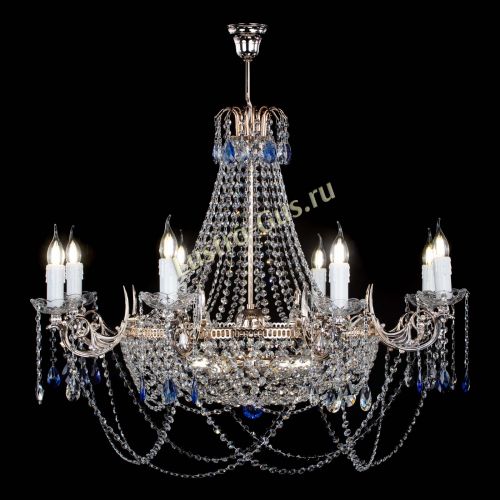 Люстра Елизавета №13 синяя в Химках Гусь Хрустальный