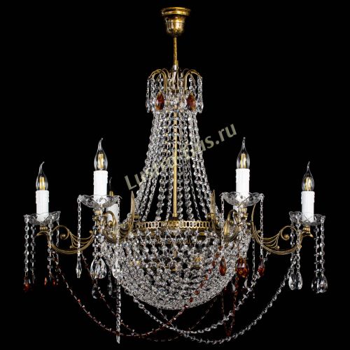 Люстра Елизавета малая №9 под бронзу Чайная в Химках Гусь Хрустальный