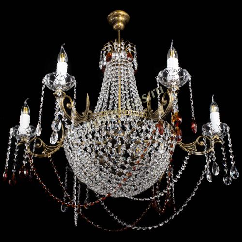 Люстра Елизавета малая №9 под бронзу Чайная в Химках Гусь Хрустальный