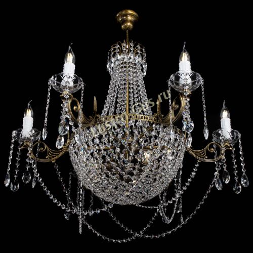 Люстра Елизавета малая №9 под бронзу в Химках Гусь Хрустальный